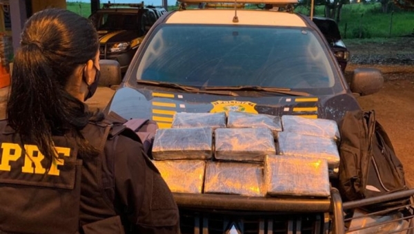 PRF apreende aproximadamente 17 Kg de skunk, um veículo e prende duas pessoas em Senador Guiomard